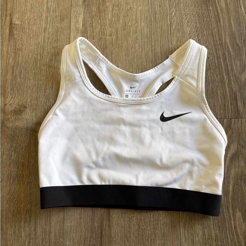 Nike White Dri-FIT Sports Bra/Top